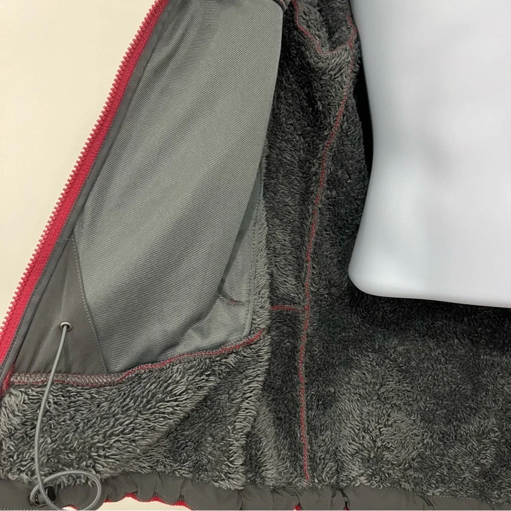 The North Face Red Chimborazo Sherpa Lined Full Zip Jacket